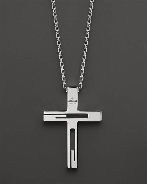 square gucci necklace|gucci silver cross necklace.